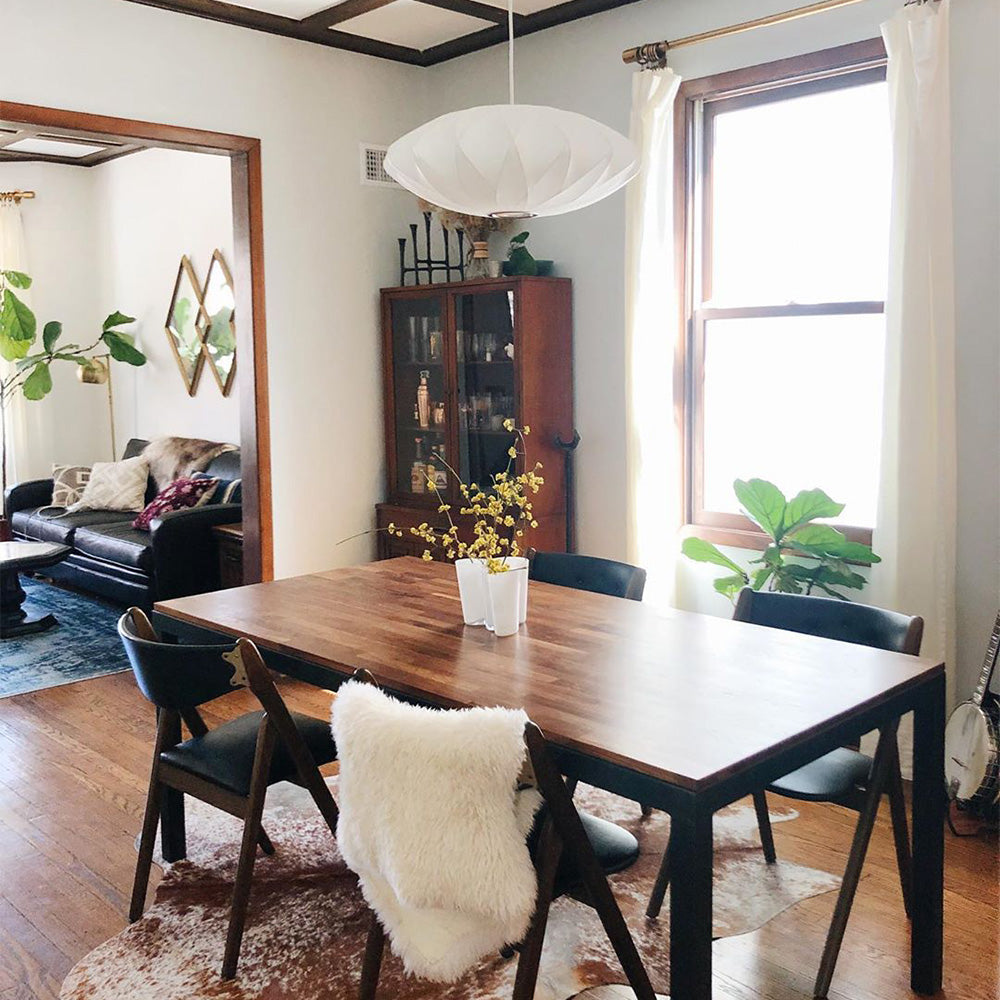 Vela | Mid Century Ribbed White Lantern Ceiling Light