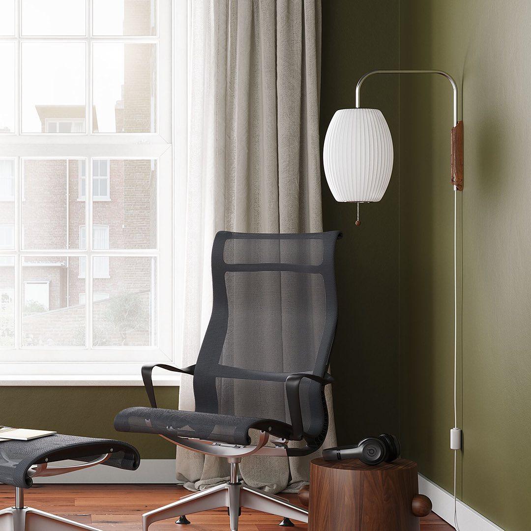 Kyntaroc | Retro Ribbed Silhouette Floating Globe Wall Light