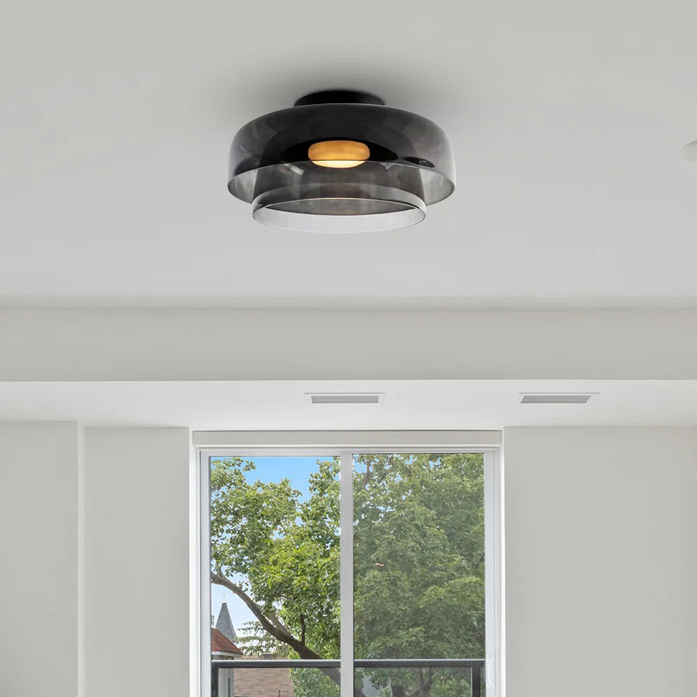 Nebula | Modern Layered Glowing Glass Dome Ceiling Light