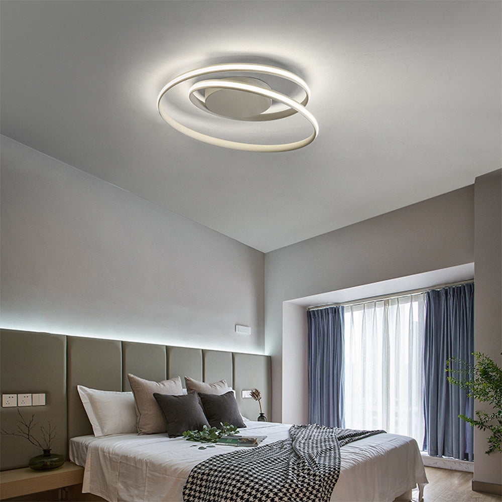 Spira | Sleek Minimalist Spiral Ring Flush Mount Ceiling Light