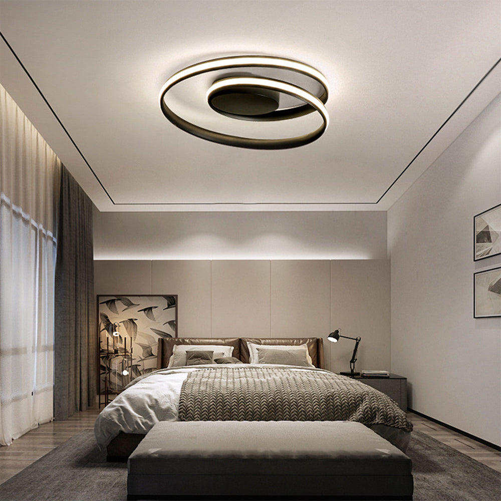 Spira | Sleek Minimalist Spiral Ring Flush Mount Ceiling Light