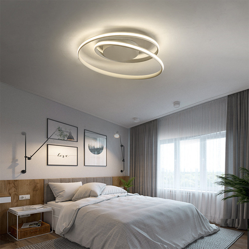 Spira | Sleek Minimalist Spiral Ring Flush Mount Ceiling Light
