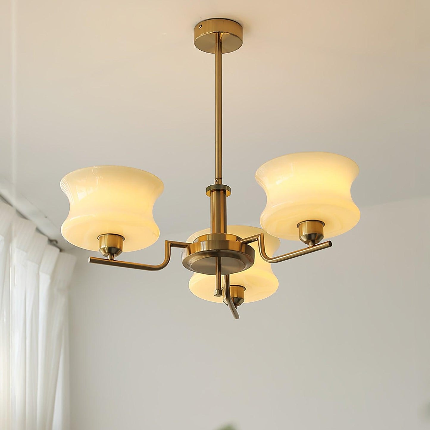 Kendroma | Antique Inspired Curved Globe Glass Ceiling Light
