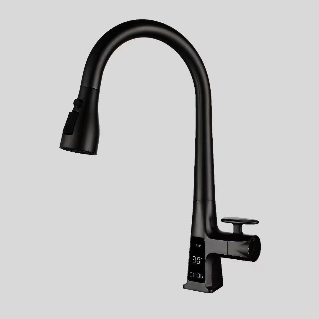 Nordivall | Modern Arched Profile Retractable Spout Kitchen Sink Mixer Tap
