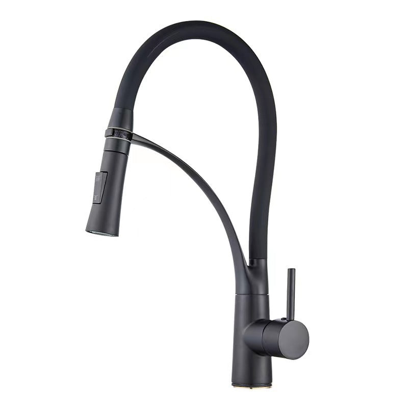 Arvidem | Modern High Arc Pull Down Spring Spout Kitchen Sink Mixer Tap