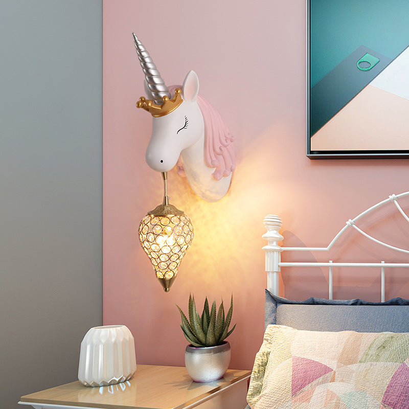 Whimthos | Whimsical Unicorn Silhouette Nursery Wall Light