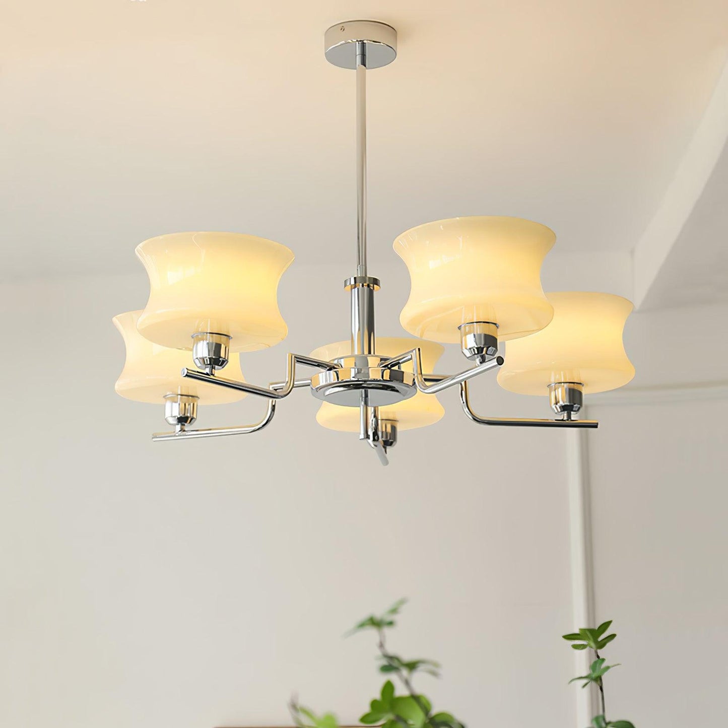 Kendroma | Antique Inspired Curved Globe Glass Ceiling Light