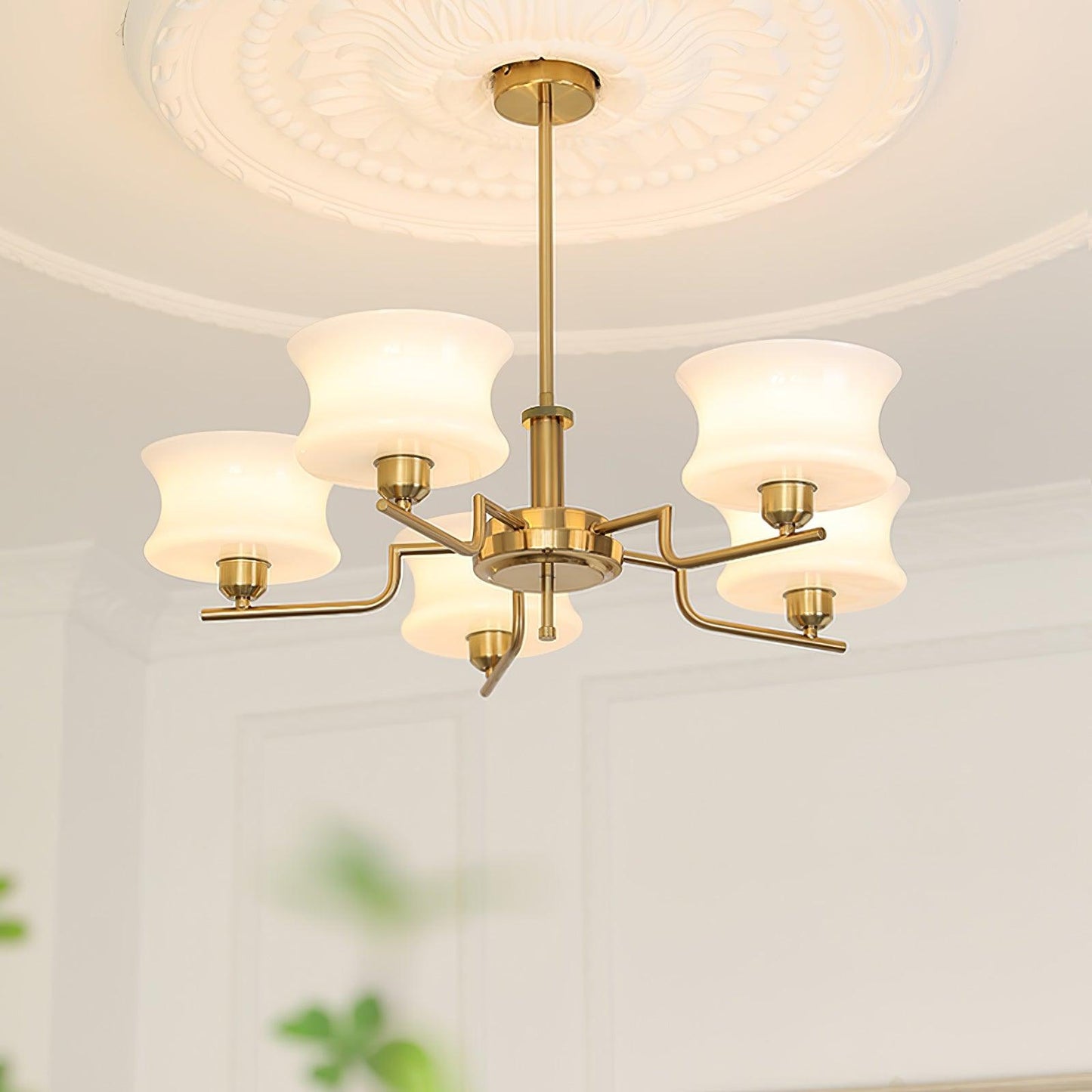 Kendroma | Antique Inspired Curved Globe Glass Ceiling Light