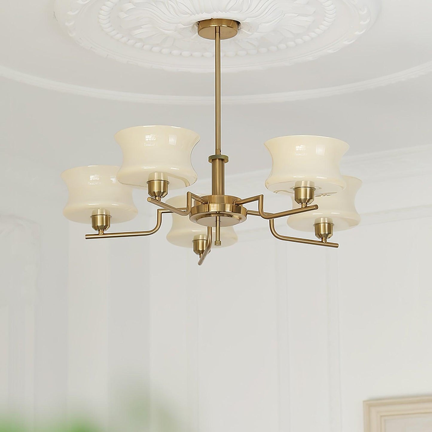 Kendroma | Antique Inspired Curved Globe Glass Ceiling Light