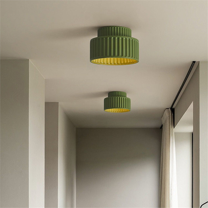 Ceramis | Modern Ribbed Resin Flush Mount Ceiling Light