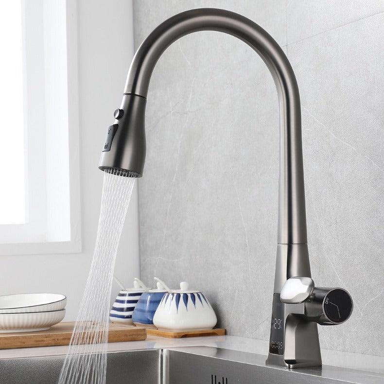 Nordivall | Modern Arched Profile Retractable Spout Kitchen Sink Mixer Tap