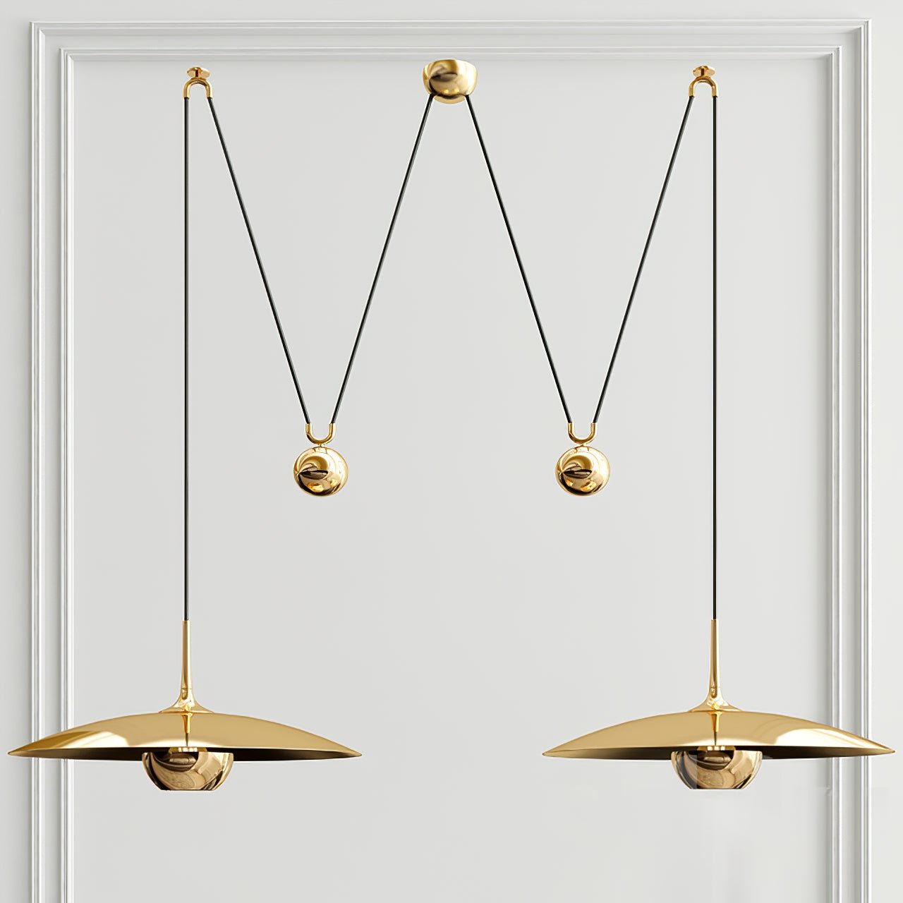Zandorox | Dome Midcentury Counterweight Pendant Light