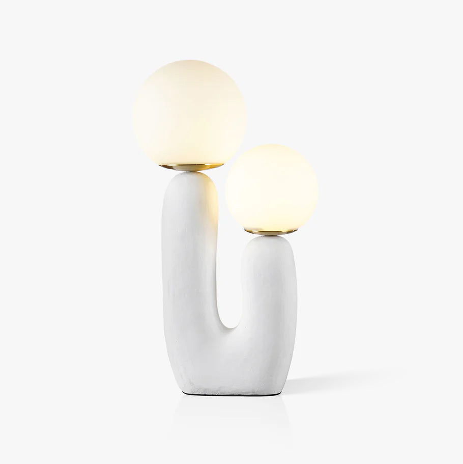 Corisande | Avant Garde Rough Sculptural Glass Globe Table Lamp