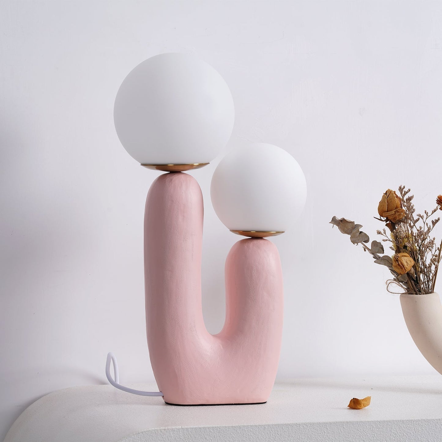 Corisande | Avant Garde Rough Sculptural Glass Globe Table Lamp