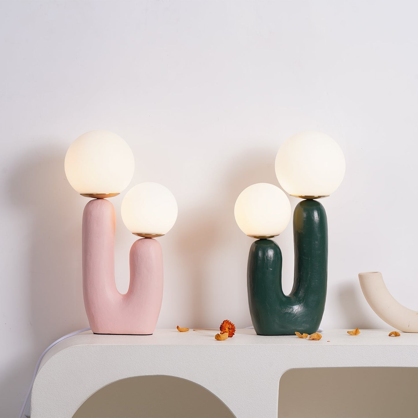 Corisande | Avant Garde Rough Sculptural Glass Globe Table Lamp