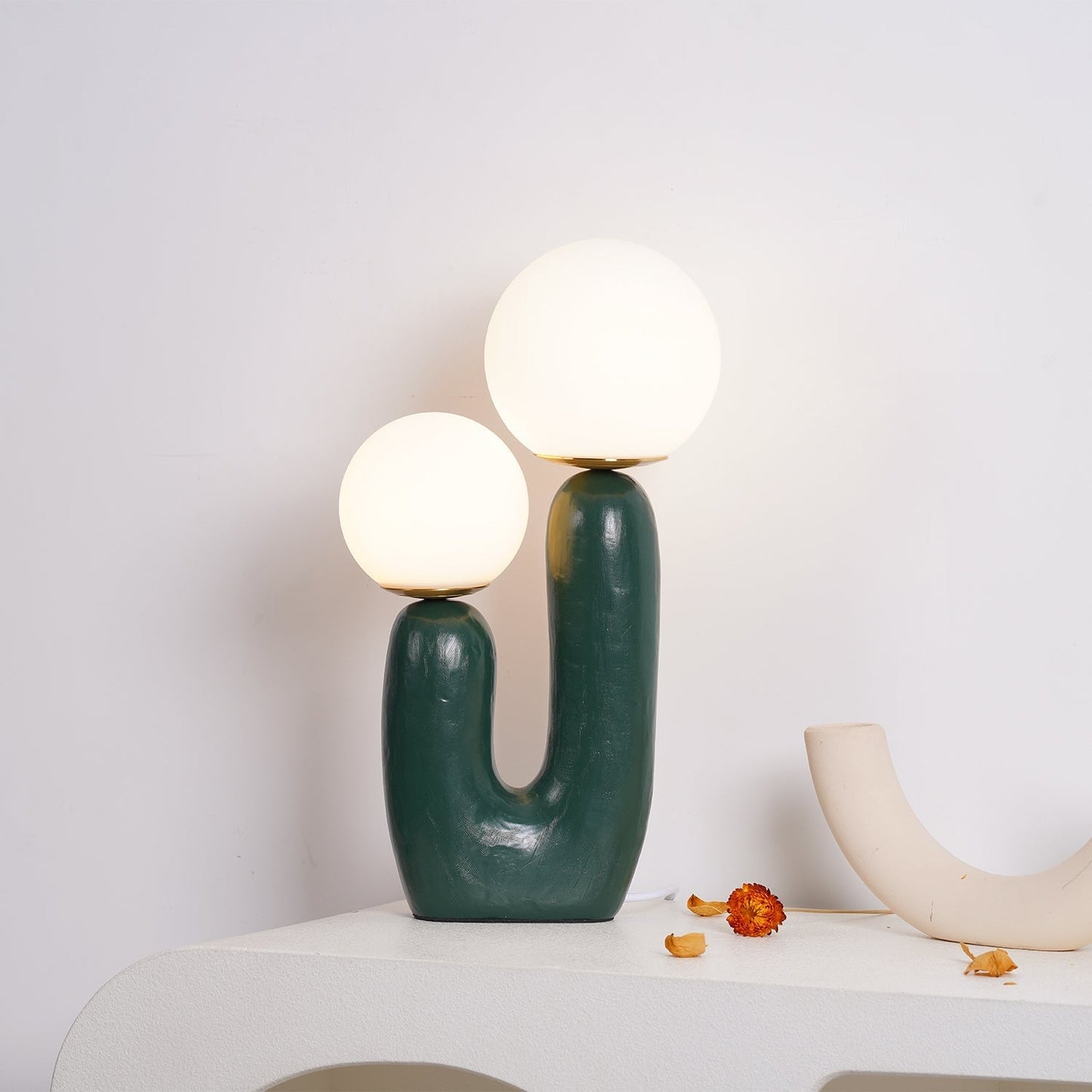 Corisande | Avant Garde Rough Sculptural Glass Globe Table Lamp