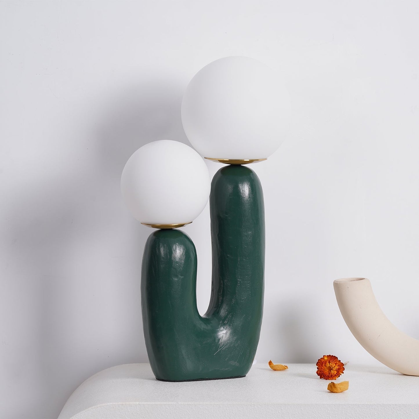 Corisande | Avant Garde Rough Sculptural Glass Globe Table Lamp