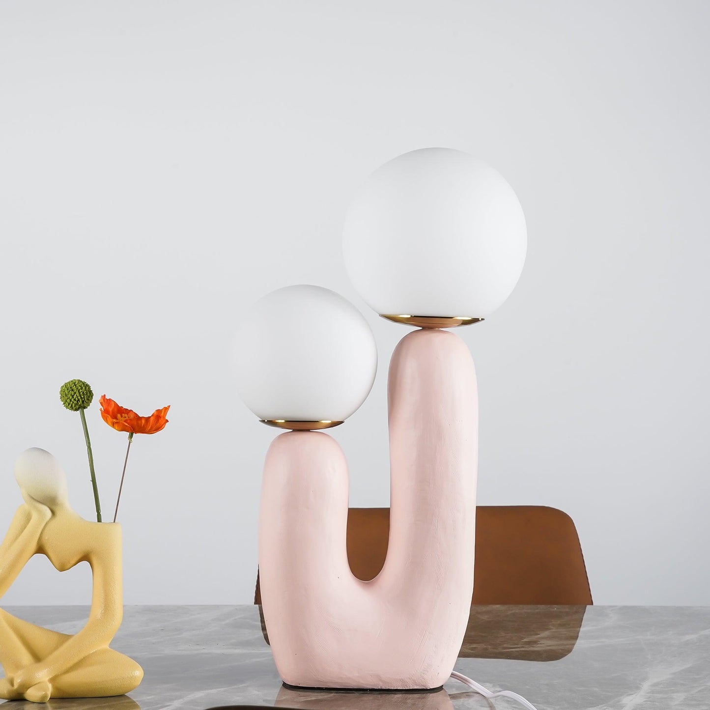 Corisande | Avant Garde Rough Sculptural Glass Globe Table Lamp