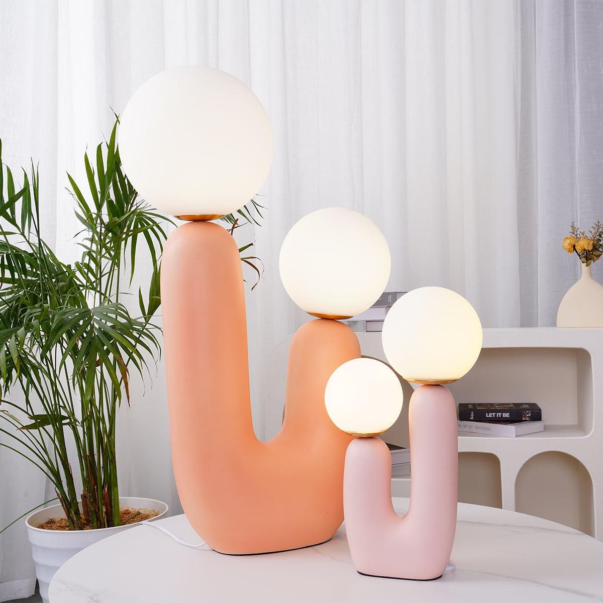 Corisande | Avant Garde Rough Sculptural Glass Globe Table Lamp