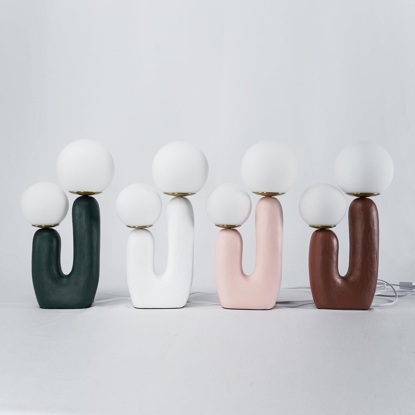 Corisande | Avant Garde Rough Sculptural Glass Globe Table Lamp