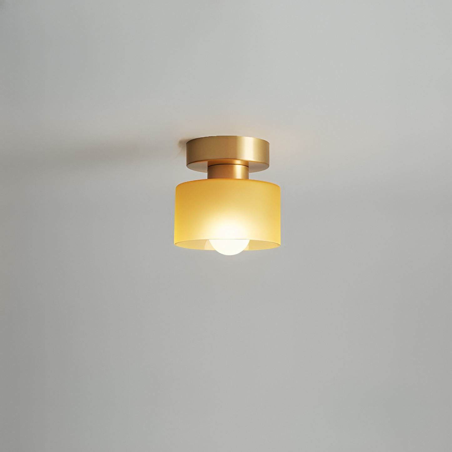 Aurel | Modern Bauhaus Cylindrical Glass Flush Mount Ceiling Light