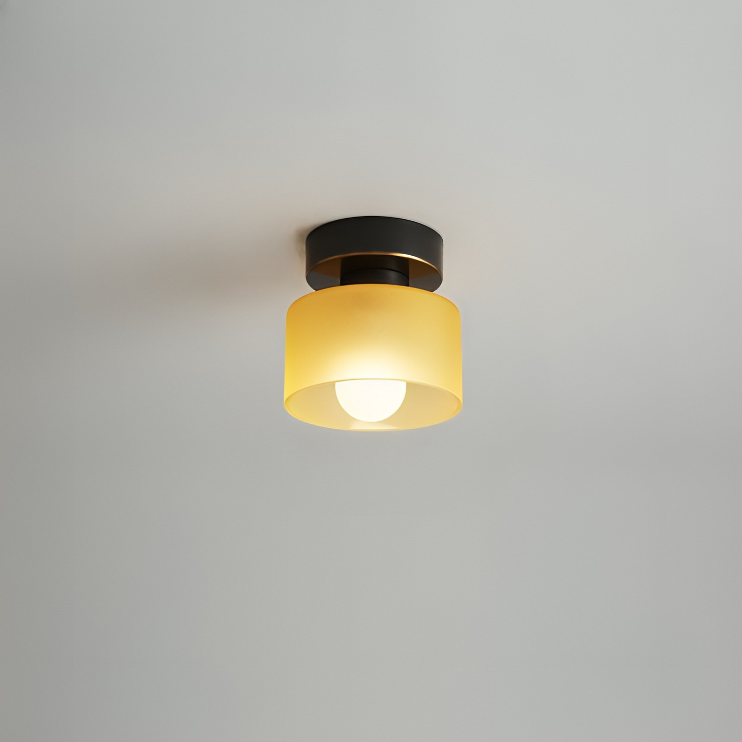 Aurel | Modern Bauhaus Cylindrical Glass Flush Mount Ceiling Light