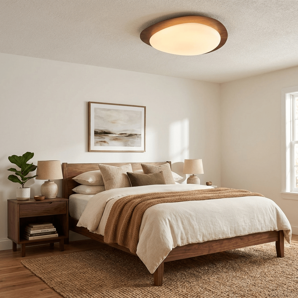 Elenorris | Sculptural Pebble Silhouette Flush Mount Ceiling Light