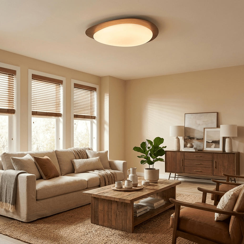 Elenorris | Sculptural Pebble Silhouette Flush Mount Ceiling Light