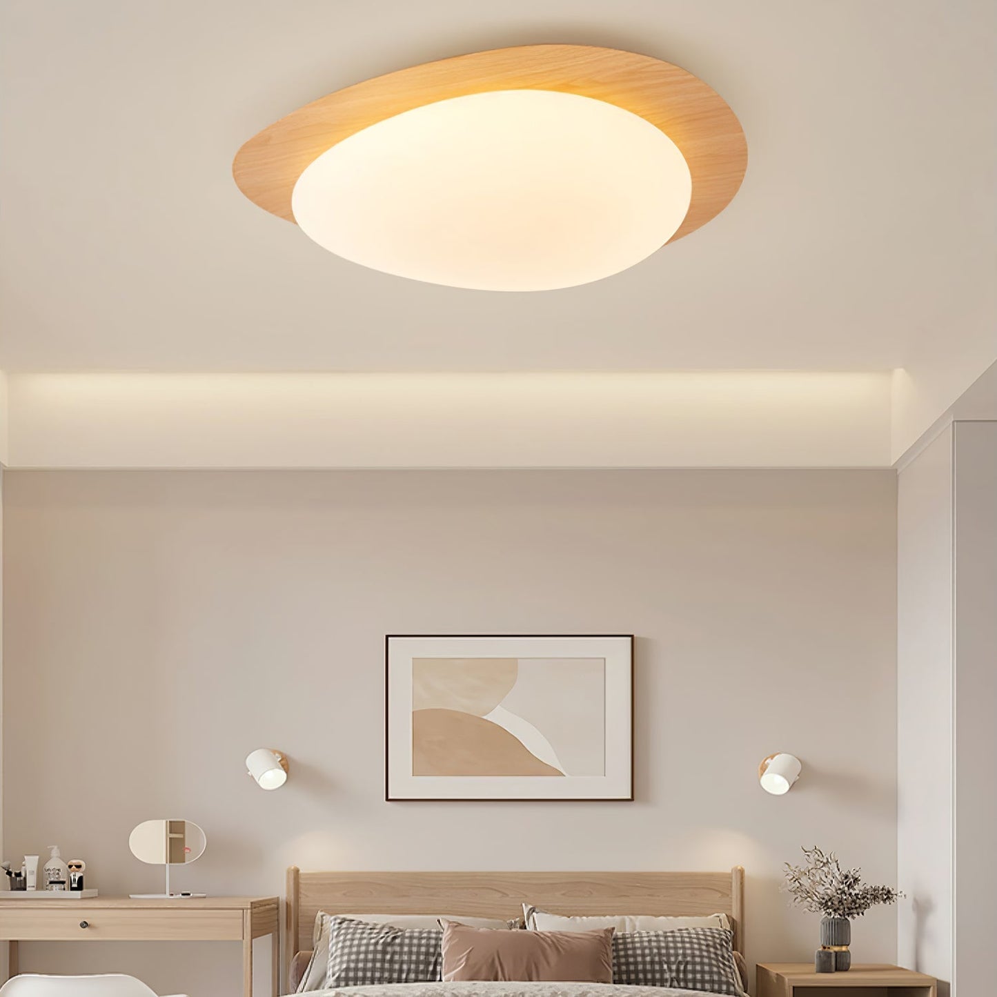 Elenorris | Sculptural Pebble Silhouette Flush Mount Ceiling Light