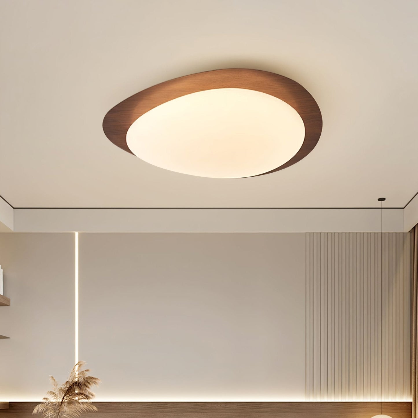 Elenorris | Sculptural Pebble Silhouette Flush Mount Ceiling Light
