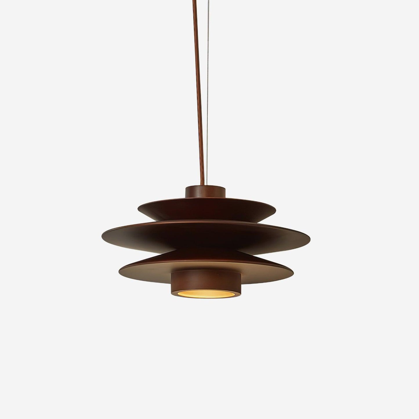 Aerislys | Mid Century Tiered Wood Discs Pendant Light