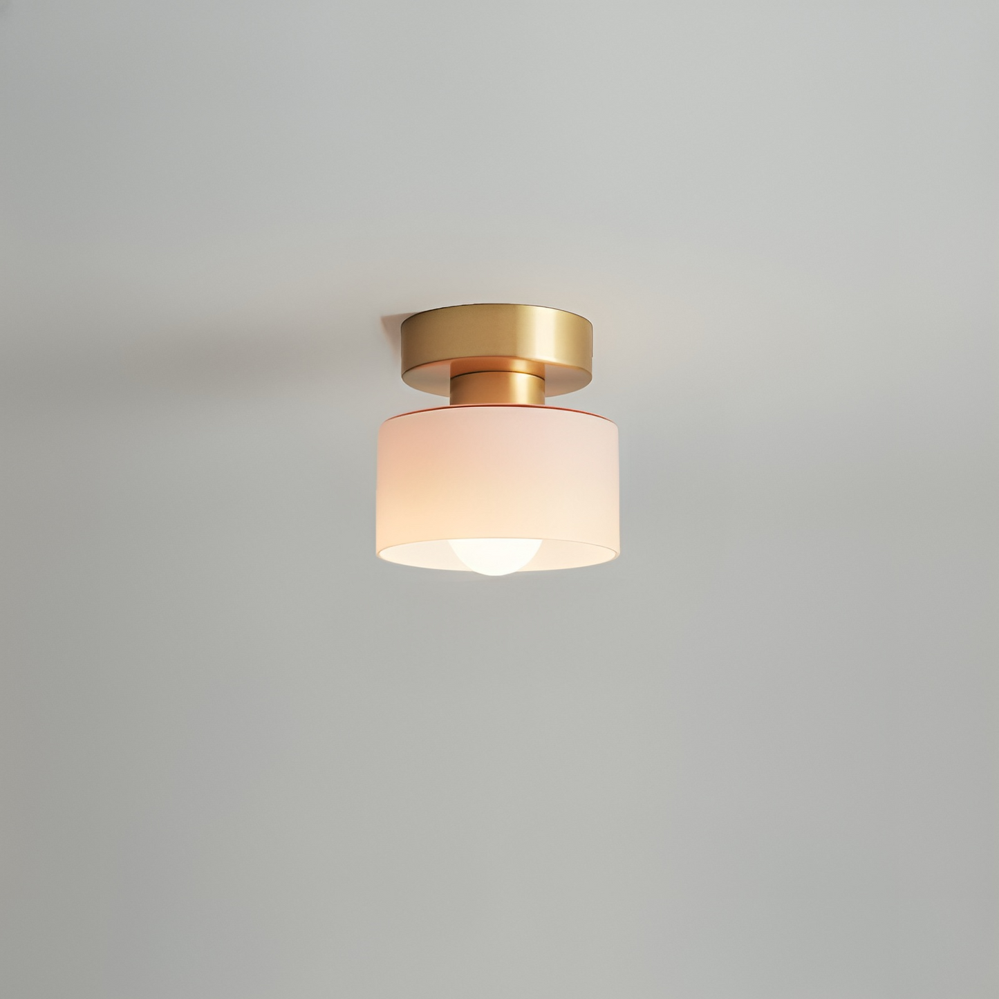 Aurel | Modern Bauhaus Cylindrical Glass Flush Mount Ceiling Light