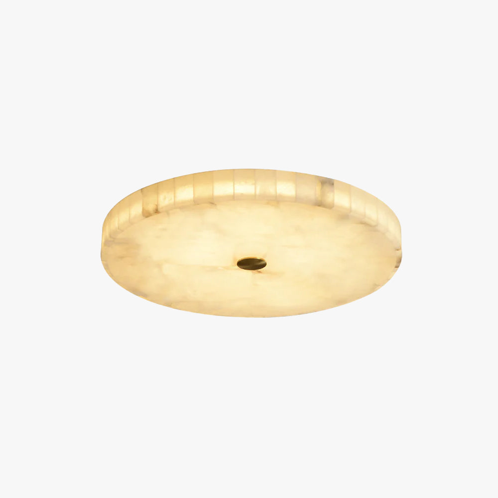 Lysande | Disk Shaped Alabaster Stone Flush Mount Ceiling Light