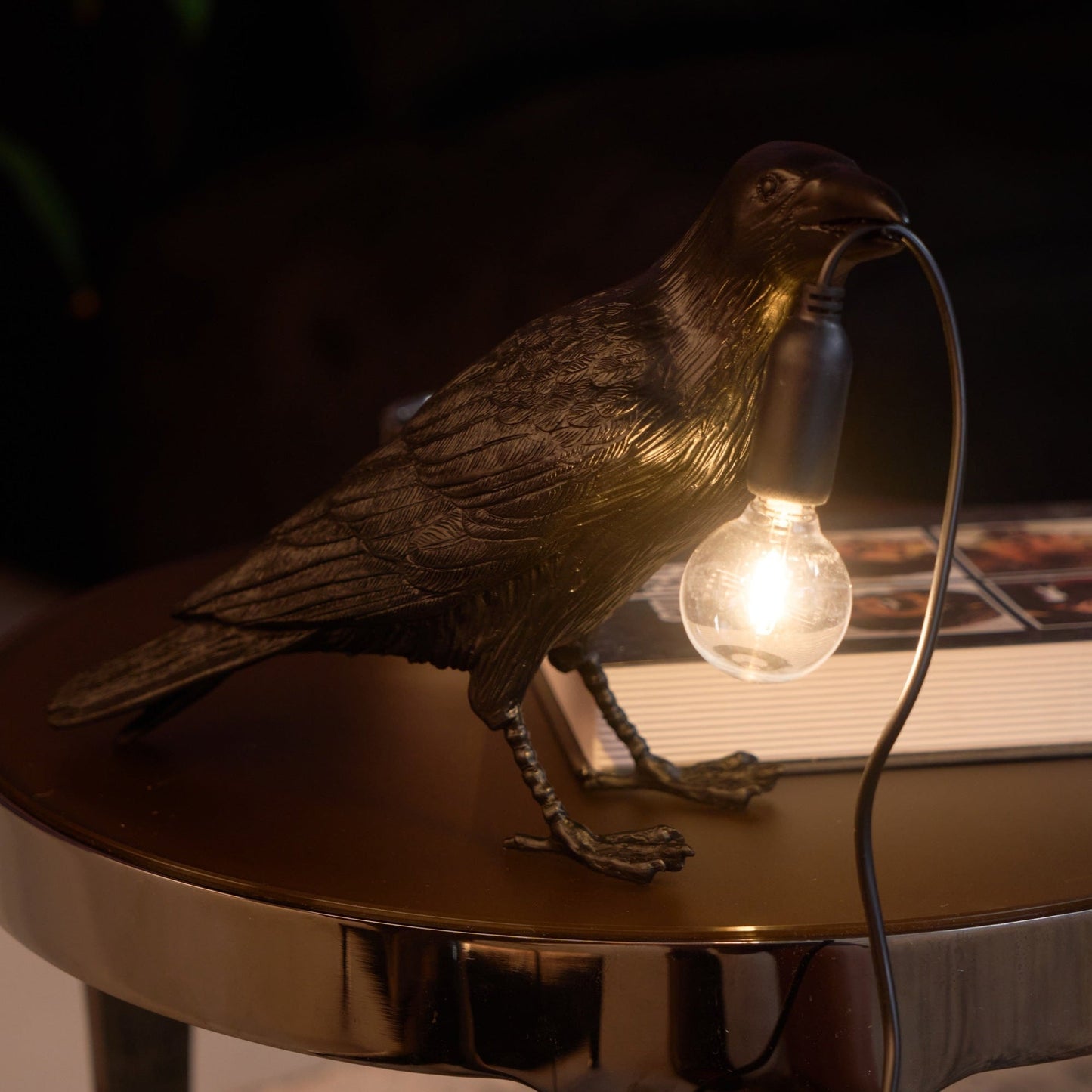 Bristhow | Gothic Sculptural Avian Raven Table Lamp