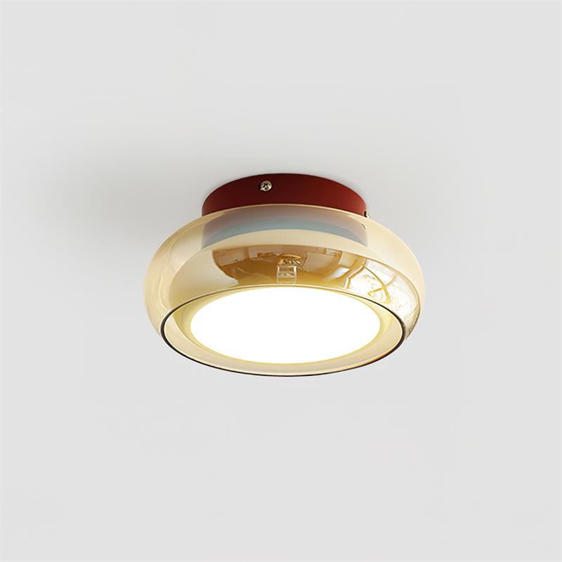 Mora | Luxe Cognac Glass Flush Mount Ceiling Light