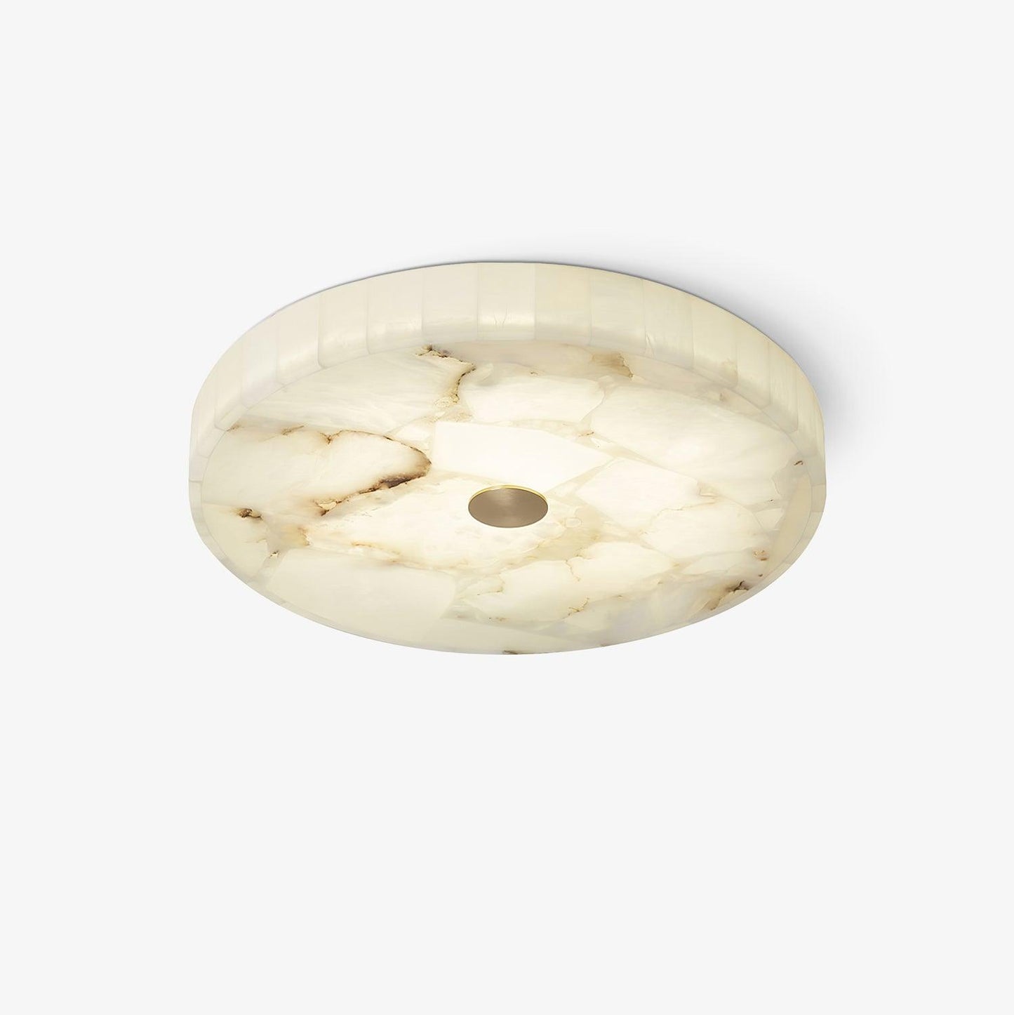 Lysande | Disk Shaped Alabaster Stone Flush Mount Ceiling Light