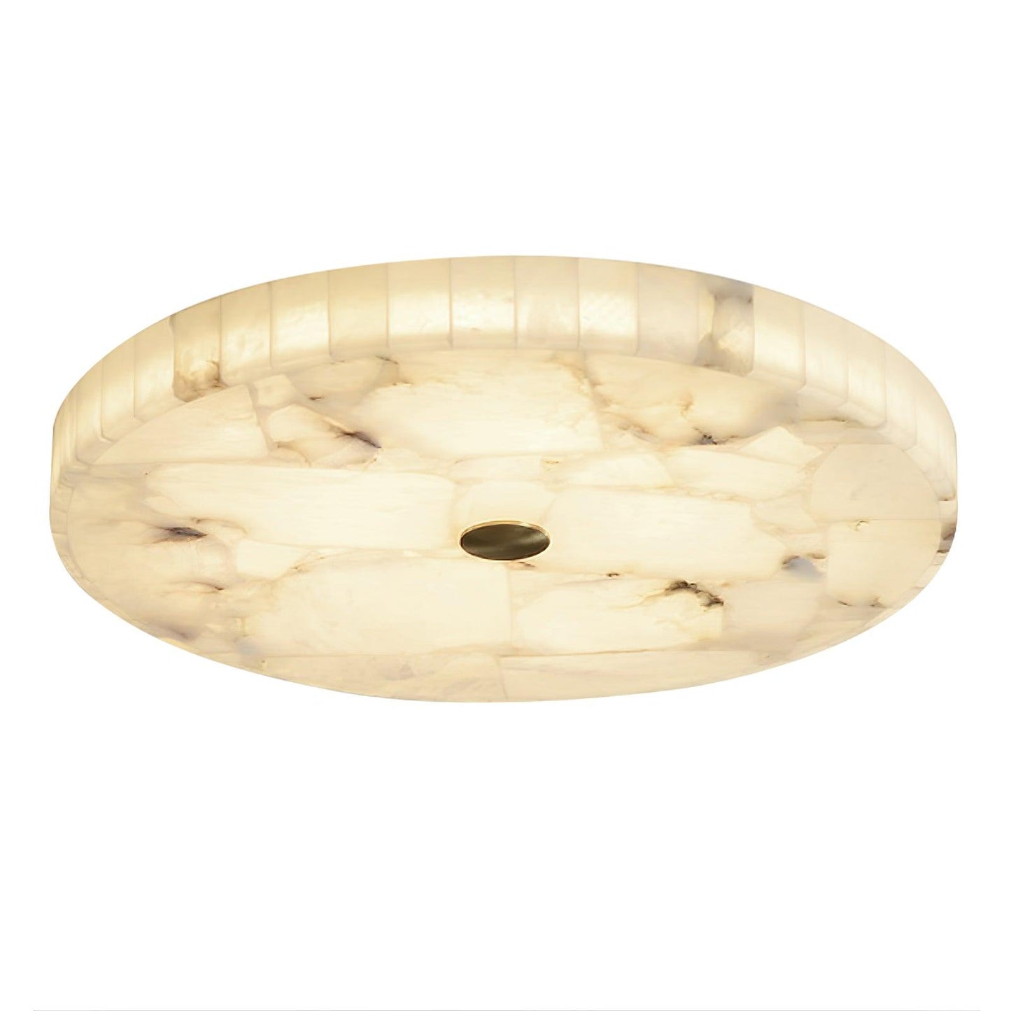 Lysande | Disk Shaped Alabaster Stone Flush Mount Ceiling Light