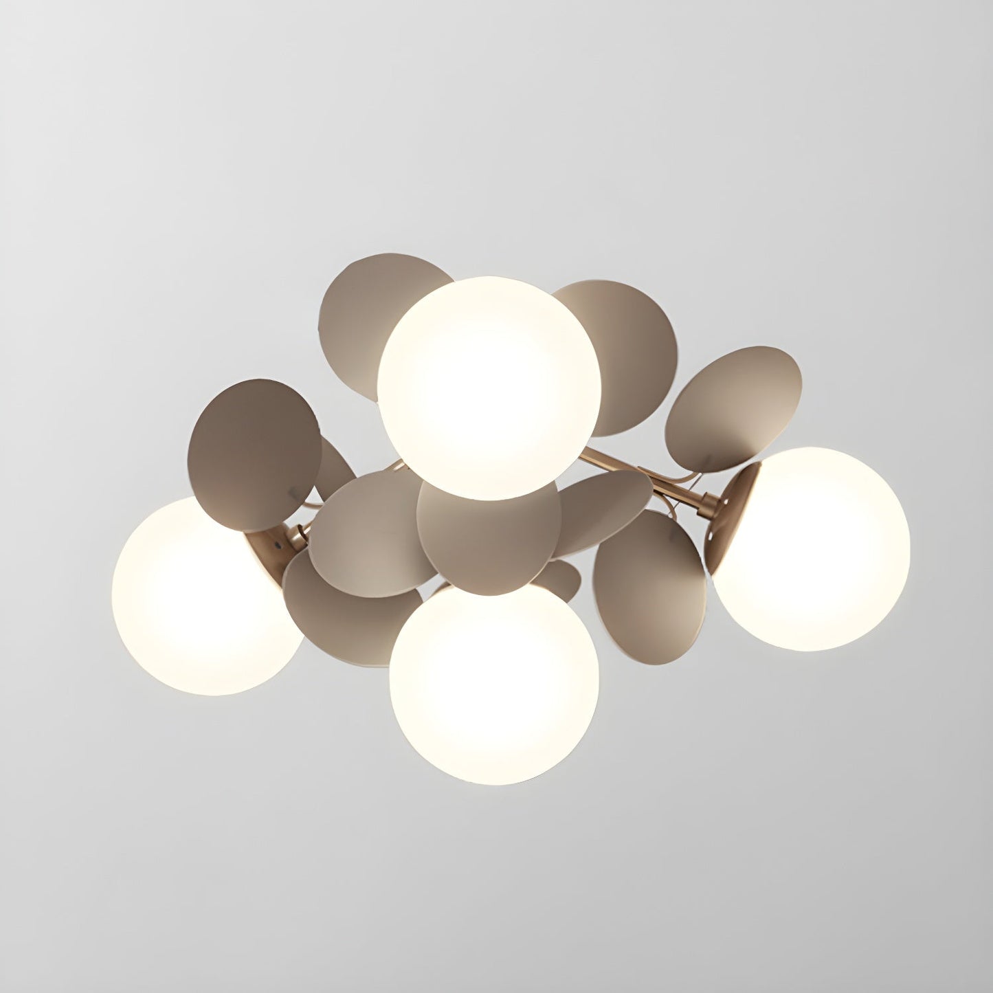 Kalythos | Sculptural Geometric Disc Cluster Semi Flush Mount Ceiling Light