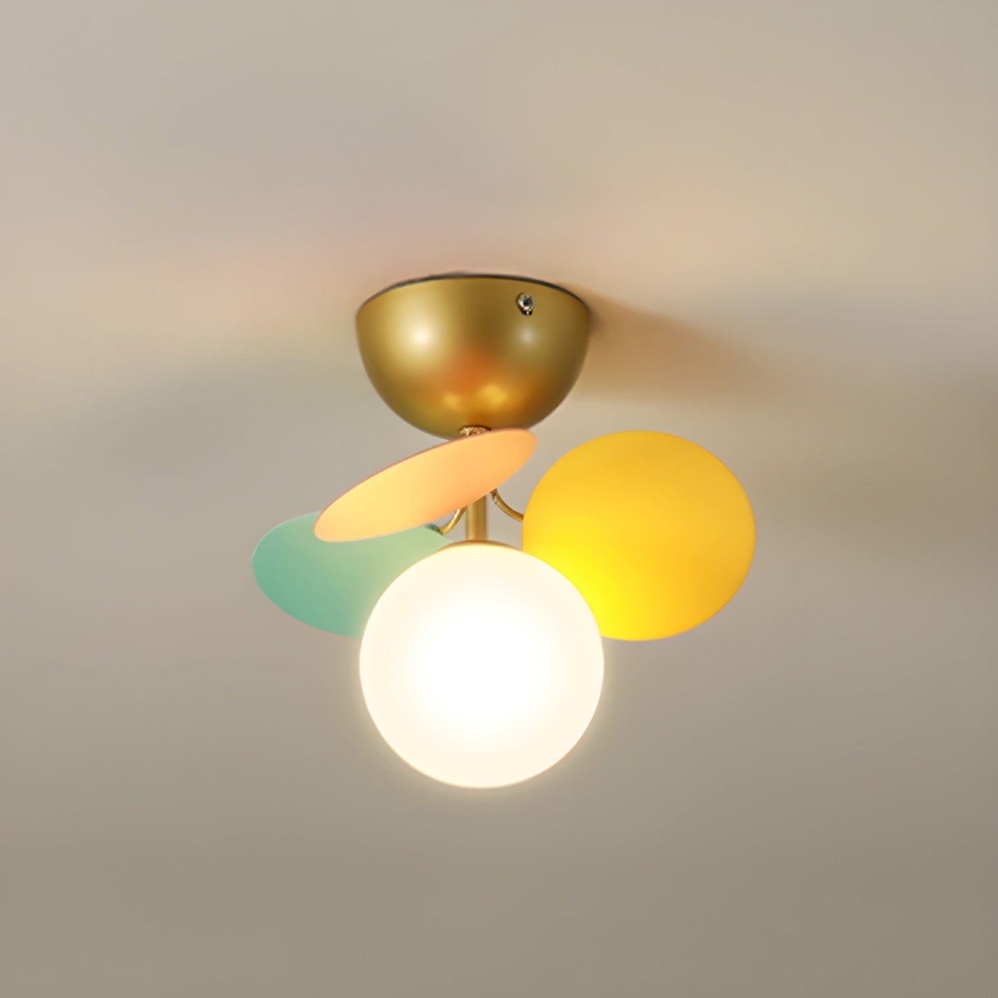 Kalythos | Sculptural Geometric Disc Cluster Semi Flush Mount Ceiling Light