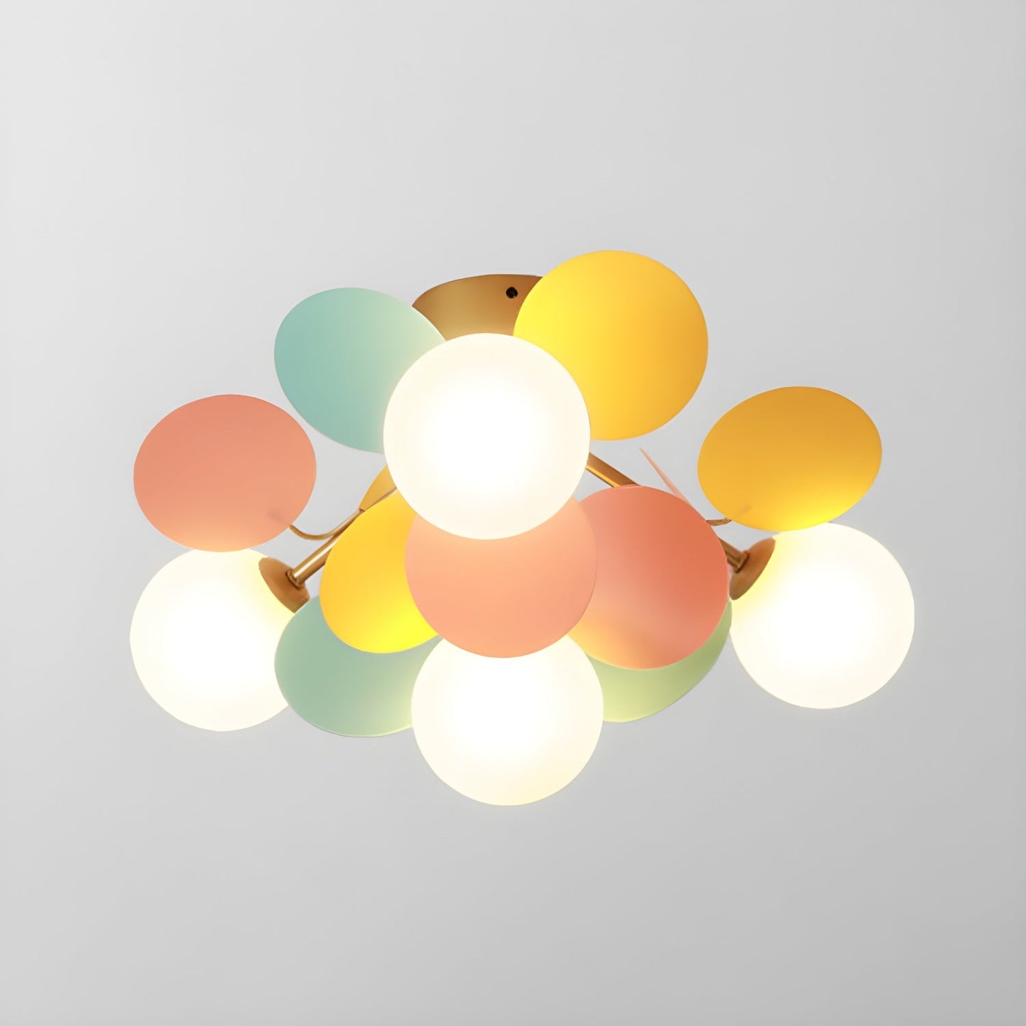 Kalythos | Sculptural Geometric Disc Cluster Semi Flush Mount Ceiling Light
