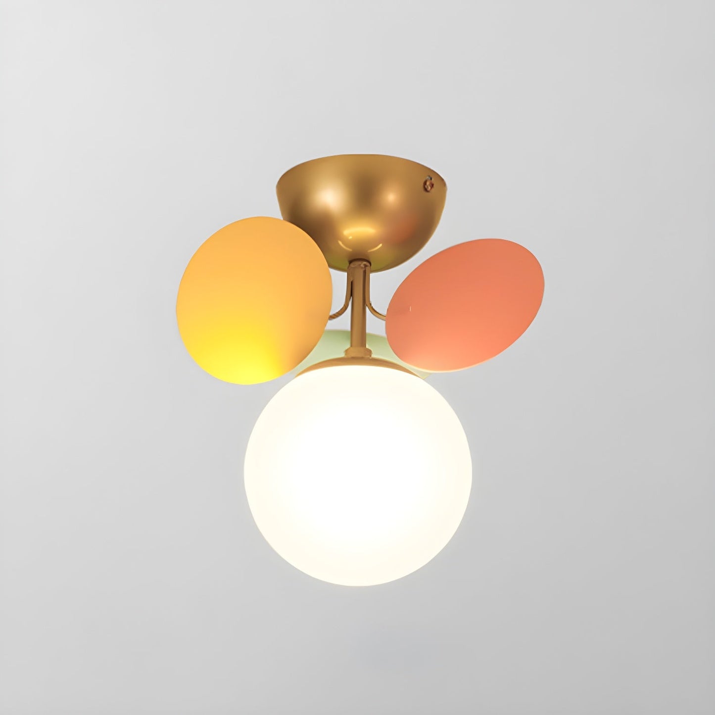 Kalythos | Sculptural Geometric Disc Cluster Semi Flush Mount Ceiling Light