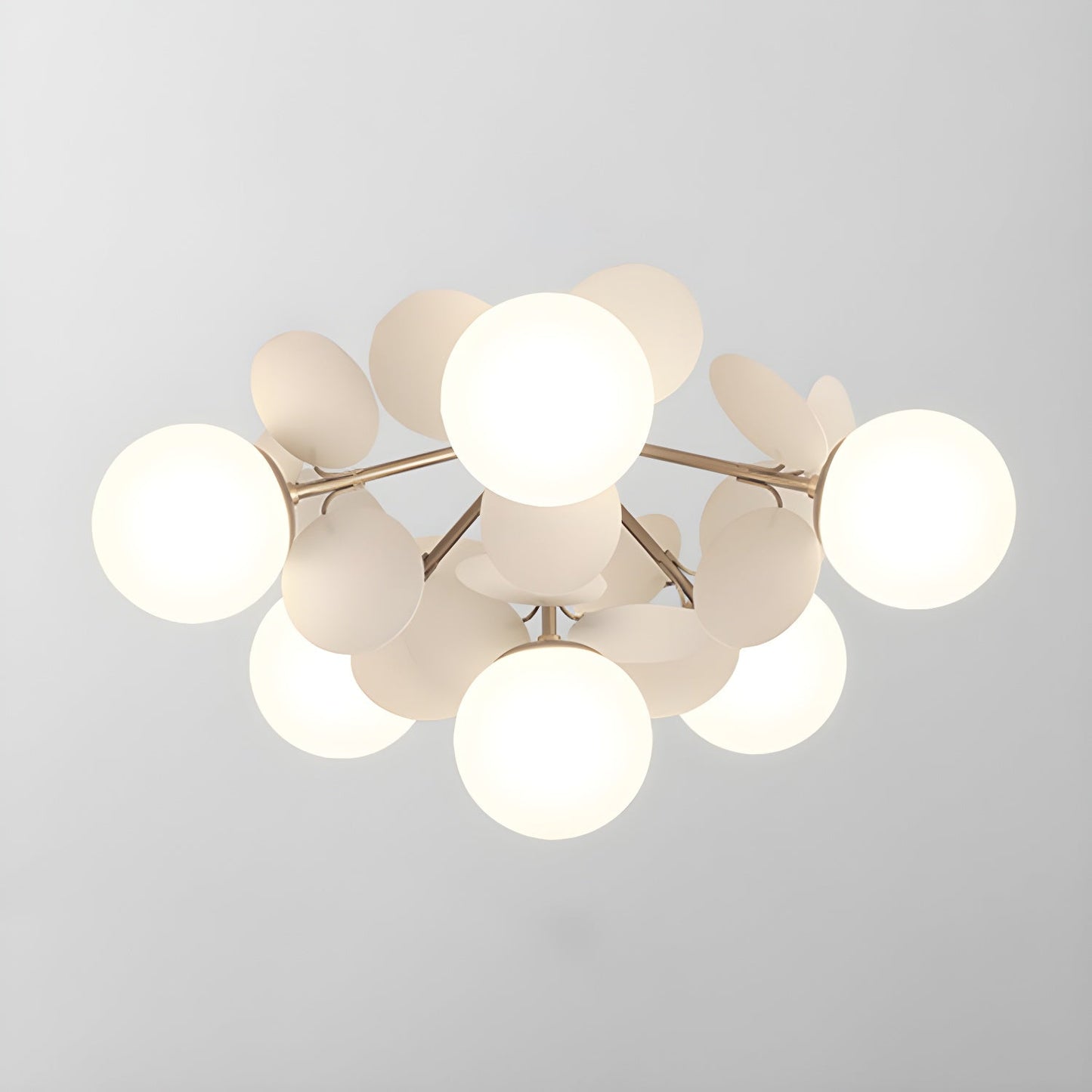 Kalythos | Sculptural Geometric Disc Cluster Semi Flush Mount Ceiling Light