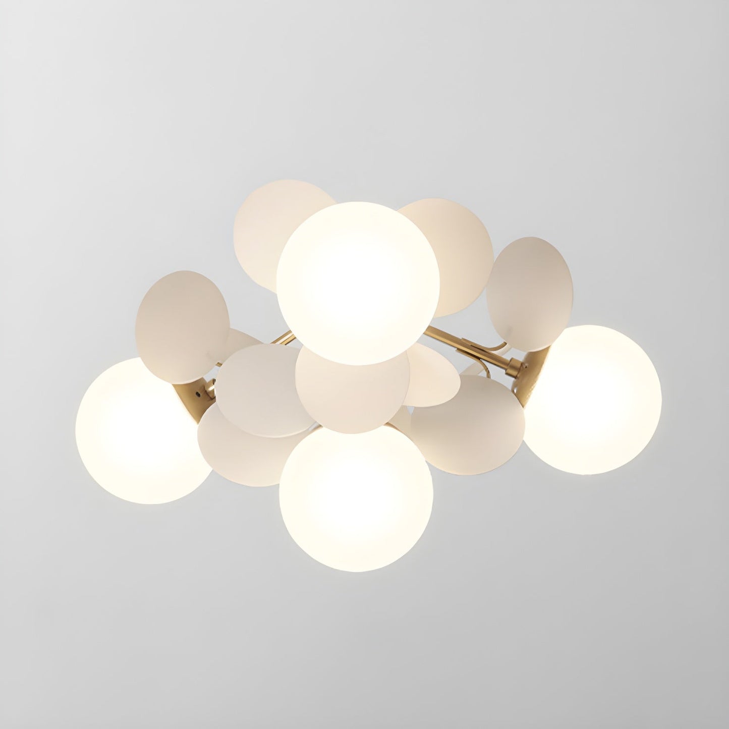Kalythos | Sculptural Geometric Disc Cluster Semi Flush Mount Ceiling Light