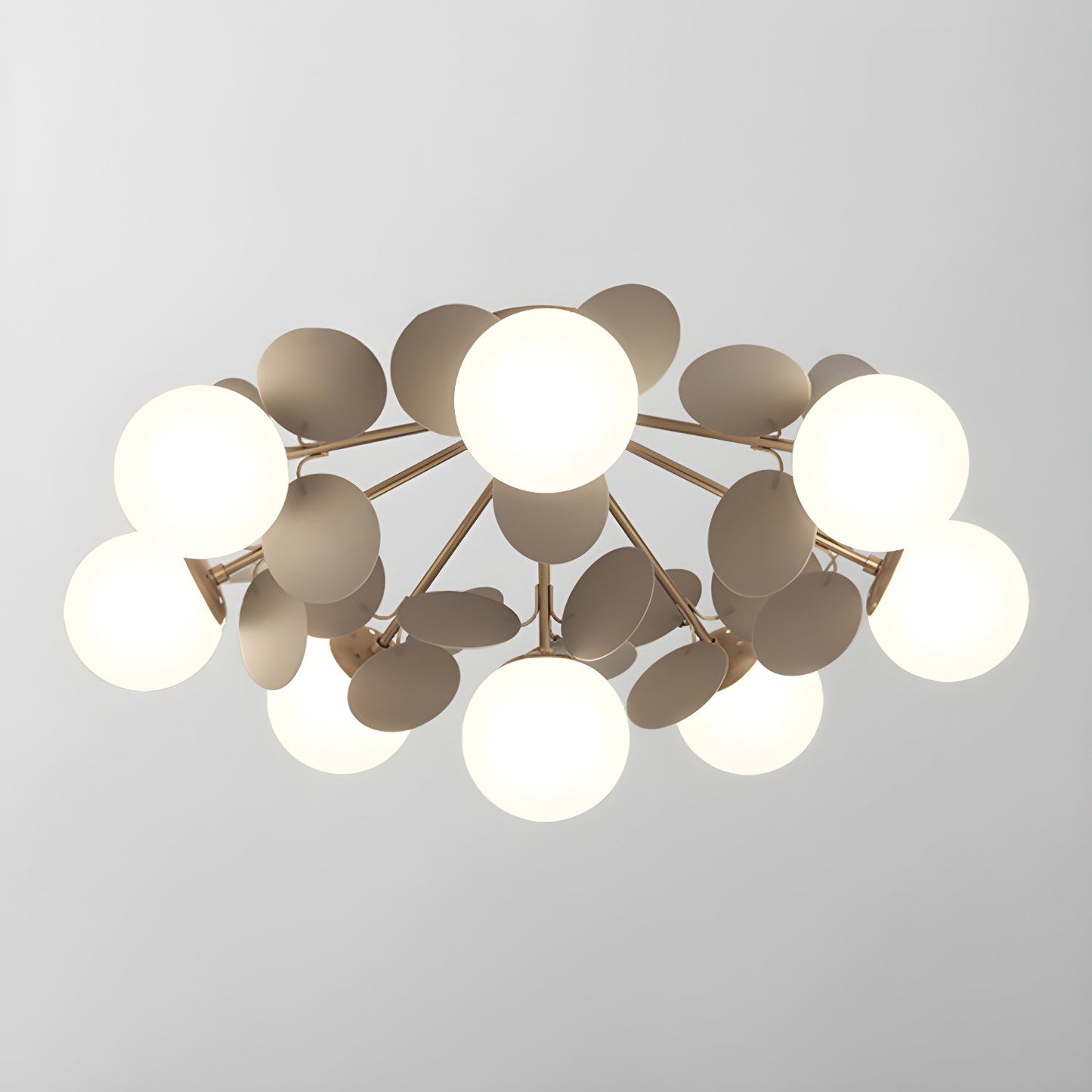 Kalythos | Sculptural Geometric Disc Cluster Semi Flush Mount Ceiling Light