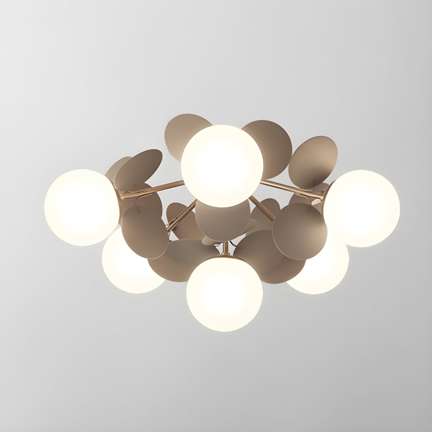 Kalythos | Sculptural Geometric Disc Cluster Semi Flush Mount Ceiling Light