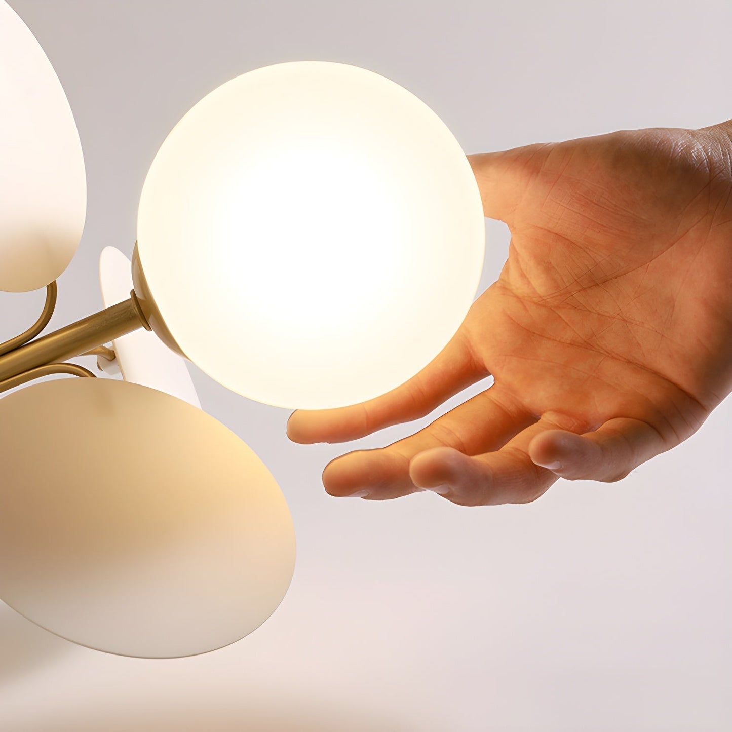 Kalythos | Sculptural Geometric Disc Cluster Semi Flush Mount Ceiling Light