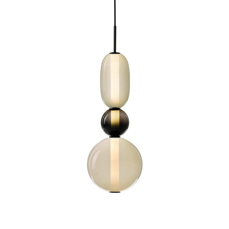 Alvura | Modern Elliptical Tiered Artistry Glass Pendant Light