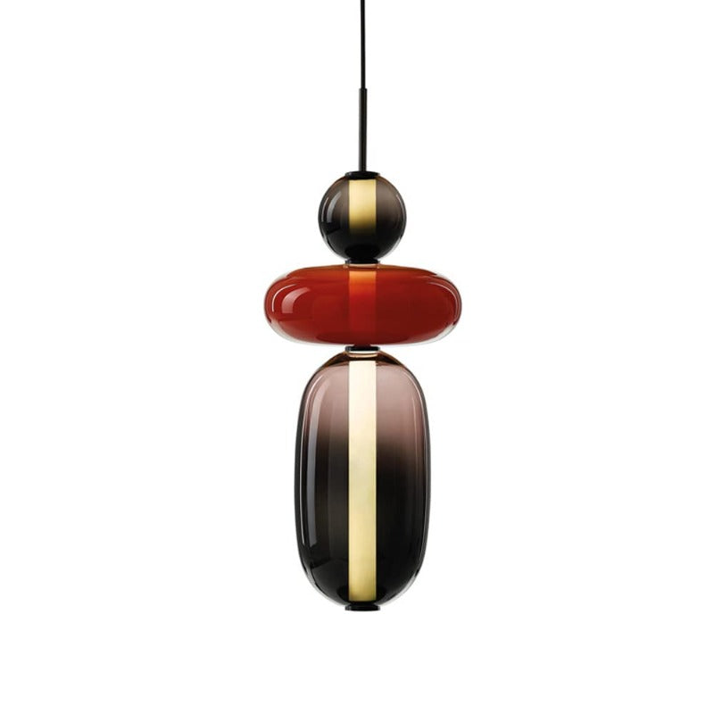 Alvura | Modern Elliptical Tiered Artistry Glass Pendant Light