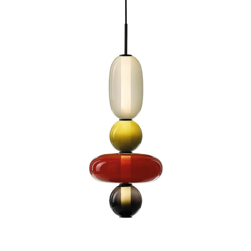 Alvura | Modern Elliptical Tiered Artistry Glass Pendant Light