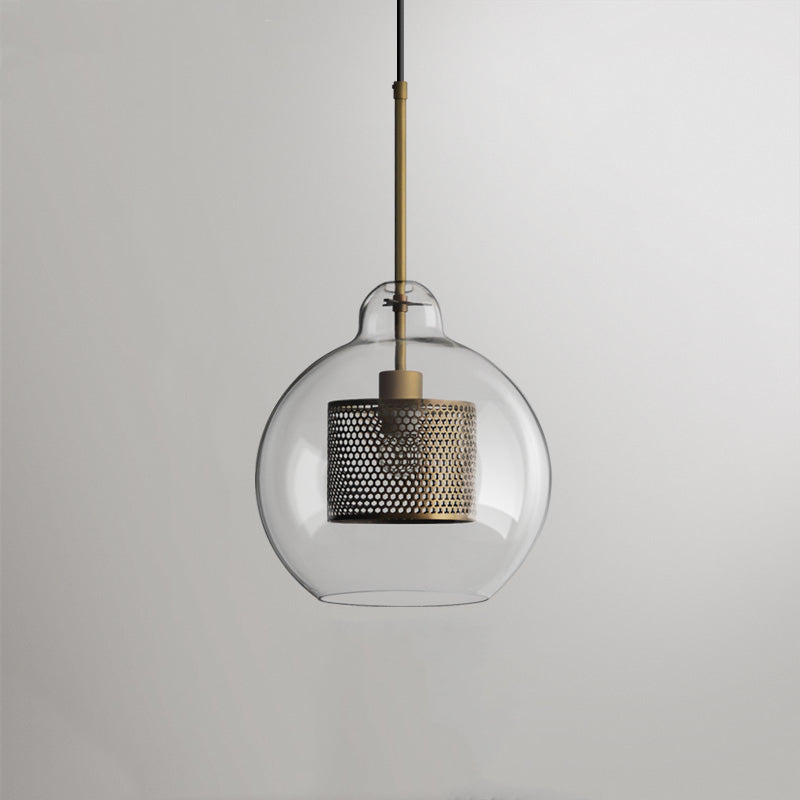 Vaelindor | Sleek Globe Glass Golden Luminaire Pendant Light